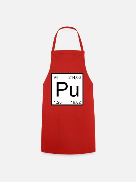 Pu Plutonium Element Design - Kochschürze - Rot