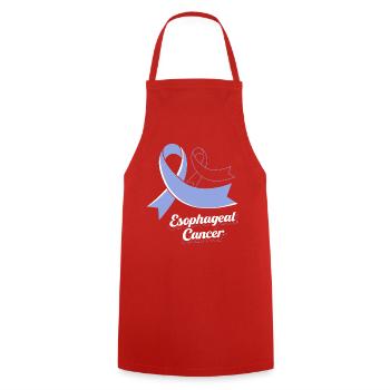 Cancer Esophagus Chemo Cancer Survivor - Cooking Apron - red - Front - AI Model Male 185 dark (185cm)