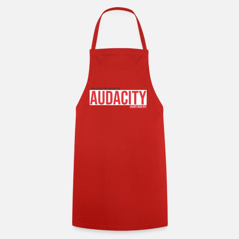 Audacity Courage to Leap - Cooking Apron - red