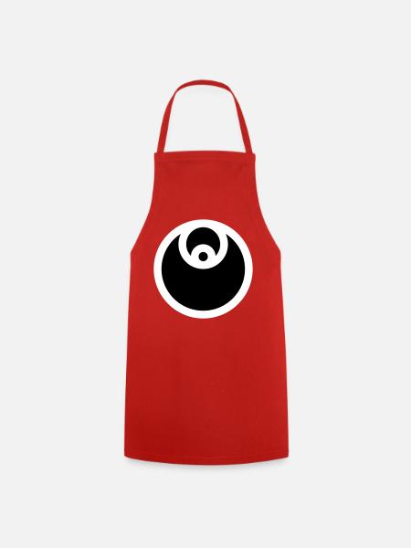 Circle Emblem Filled - Cooking Apron - red