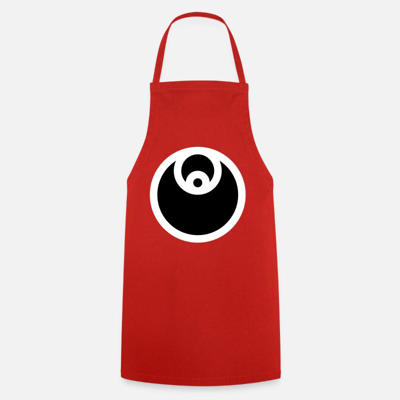 Circle Emblem Filled - Cooking Apron - red