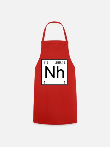 Nihonium Symbol Quadrant - Kochschürze - Rot