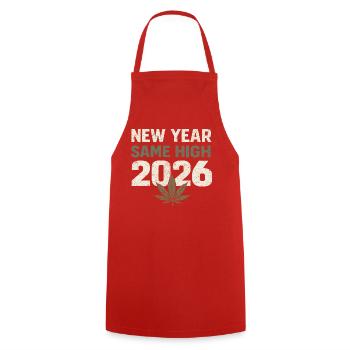 Nouvelle année, même sommet 2026 - Tablier de cuisine - rouge - Devant - AI Model Male 185 dark (185cm)