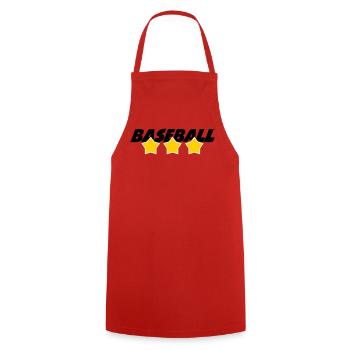 Baseball - Sports - Cooking Apron - red - Front - AI Model Male 185 dark (185cm)
