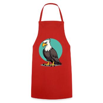 Proud Eagle Majestic Bird of Prey - Cooking Apron - red - Front - AI Model Male 185 dark (185cm)