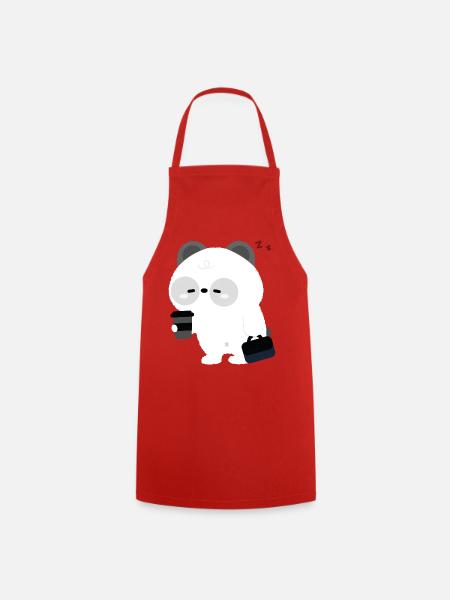 Panda Coffee Break - Cooking Apron - red