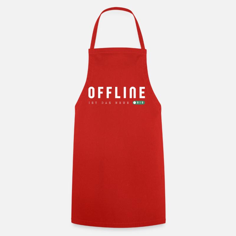 Hors ligne, c’est la nouvelle bio - Tablier de cuisine - rouge