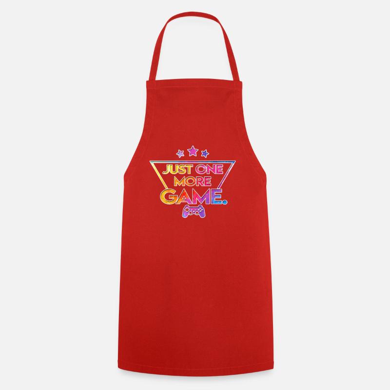 Just_one_more_game_ _cool_style - Cooking Apron - red