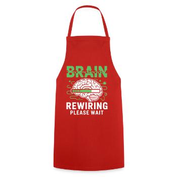 Brain Restart Please Wait - Cooking Apron - red - Front - AI Model Male 185 dark (185cm)