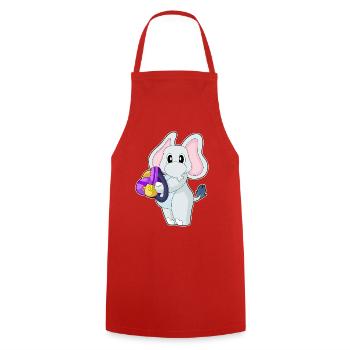 Elefant Schüler Rucksack Schule - Kochschürze - Rot - Vorne - AI Model Male 185 dark (185cm)