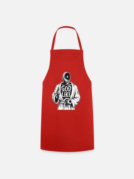 God Like Galaxy Design - Kochschürze - Rot