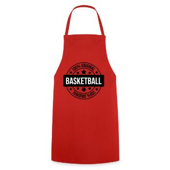 Basket Ball / Basketball / Basktet-Ball / Sport - Tablier de cuisine - rouge - Devant - AI Model Male 185 dark (185cm)