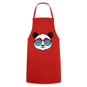 Panda Rainbow Sunglasses - Cooking Apron - red - Front - AI Model Male 185 dark (185cm)