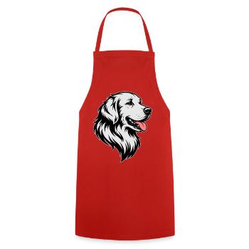 Golden Retriever - Tablier de cuisine - rouge - Devant - AI Model Male 185 dark (185cm)