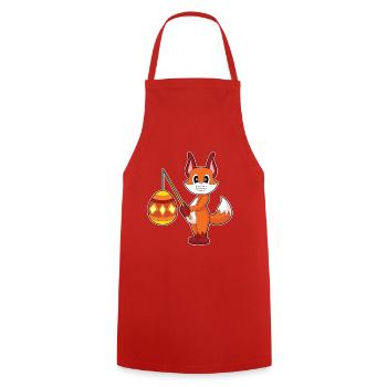 Fox Easter Fishing - Cooking Apron - red - Front - AI Model Male 185 dark (185cm)