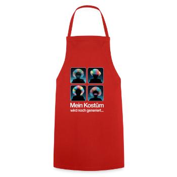 Costume is still being generated Cologne Carnival Carnival - Cooking Apron - red - Front - AI Model Male 185 dark (185cm)