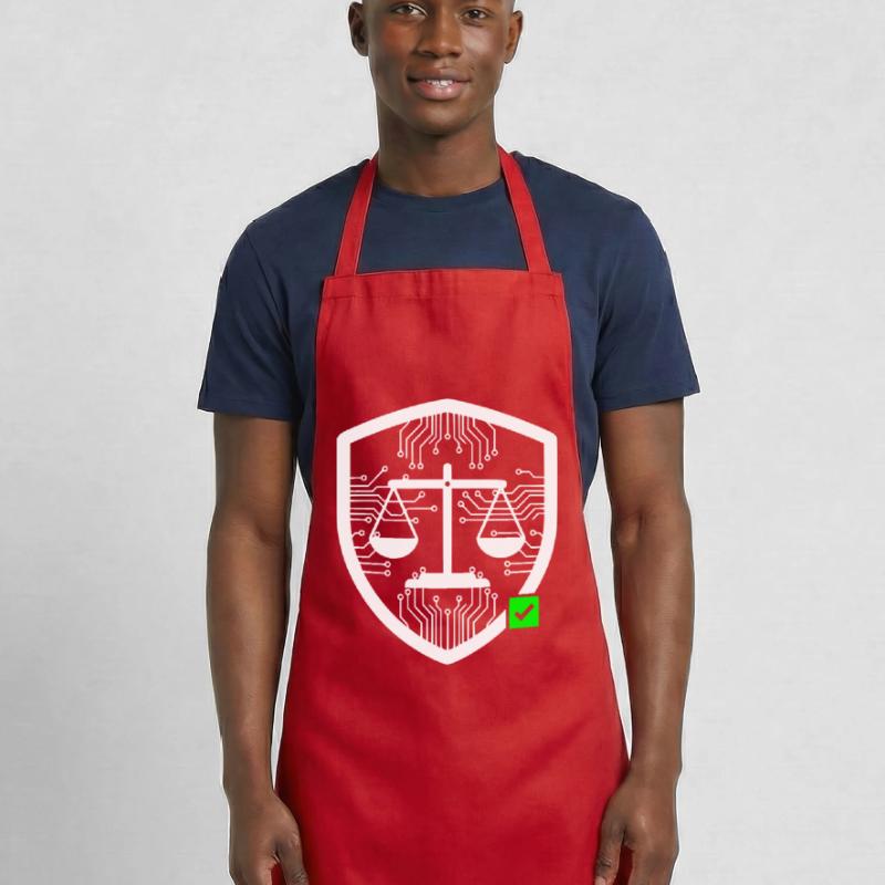 Cyber Security Shield Libra Tech Vector Cooking Apron