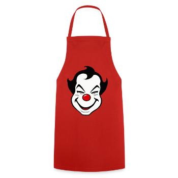 Cheerful Clown Face Carnival Carnival Carnival - Cooking Apron - red - Front - AI Model Male 185 dark (185cm)