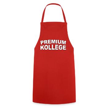Premium Colleague - Funny Saying - Cooking Apron - red - Front - AI Model Male 185 dark (185cm)