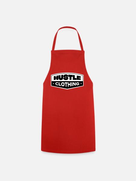 Hustle Clothing Bold Logo Streetwear - Cooking Apron - red