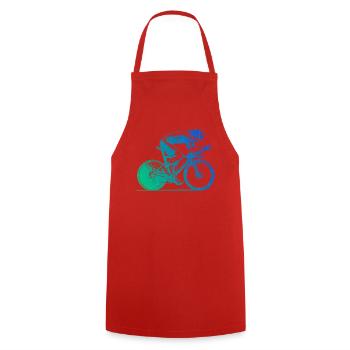 Super cadeau pour vélo de route - Tablier de cuisine - rouge - Devant - AI Model Male 185 dark (185cm)