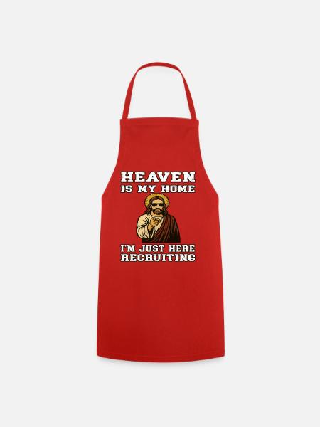 Uncle Jesus Recruiting - Heaven is my Home - Kochschürze - Rot
