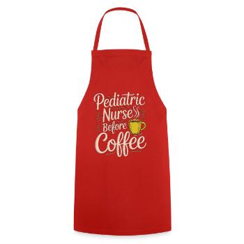 Pediatric Nurse Before Kids Nurse Coffee Lover - Kochschürze - Rot - Vorne - AI Model Male 185 dark (185cm)