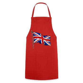 Great Britain England Flag - Cooking Apron - red - Front - AI Model Male 185 dark (185cm)