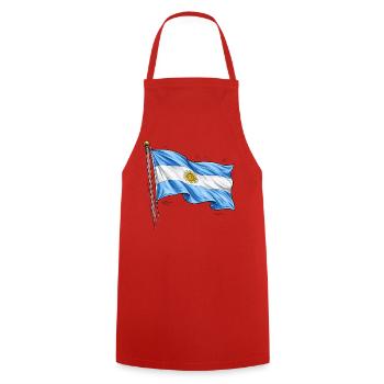 Drapeau de l’Argentine - Tablier de cuisine - rouge - Devant - AI Model Male 185 dark (185cm)