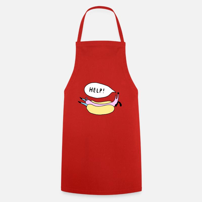 Help_Hot_Dog - Tablier de cuisine - rouge