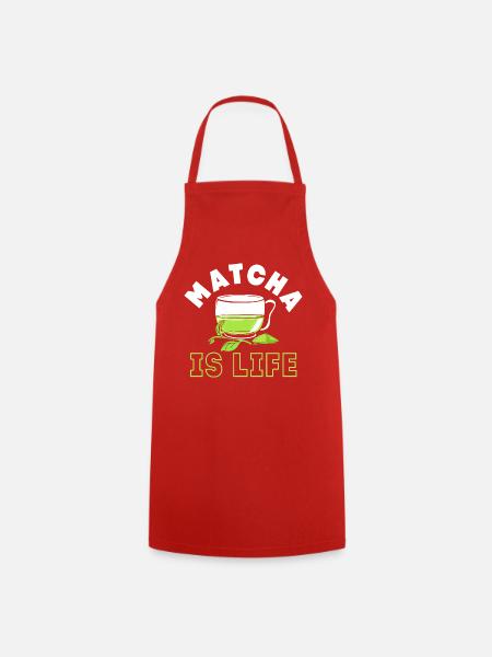 Matcha Tee - Kochschürze - Rot