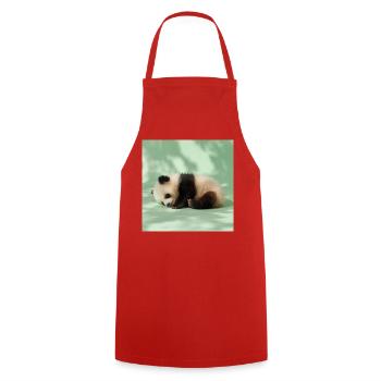 264 pandas - Tablier de cuisine - rouge - Devant - AI Model Male 185 dark (185cm)