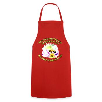 Abeilles et mouches - Tablier de cuisine - rouge - Devant - AI Model Male 185 dark (185cm)