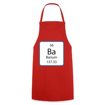 Ba Chemistry Periodic Table - Kochschürze - Rot - Vorne - AI Model Male 185 dark (185cm)
