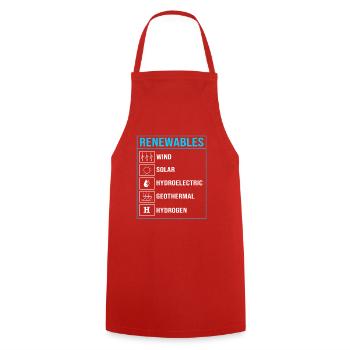 Solarzellen Sonnenenergie Erneuerbare Energien - Kochschürze - Rot - Vorne - AI Model Male 185 dark (185cm)