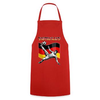 Football Germany Flag Overhead Kick - Cooking Apron - red - Front - AI Model Male 185 dark (185cm)