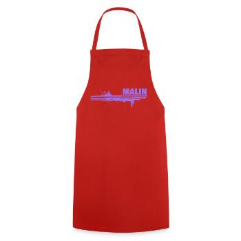 Cadeau pour Malin - Tablier de cuisine - rouge - Devant - AI Model Male 185 dark (185cm)