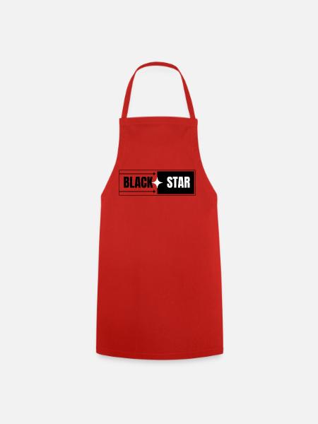 Schwarzer Stern Kontrast-Design - Kochschürze - Rot