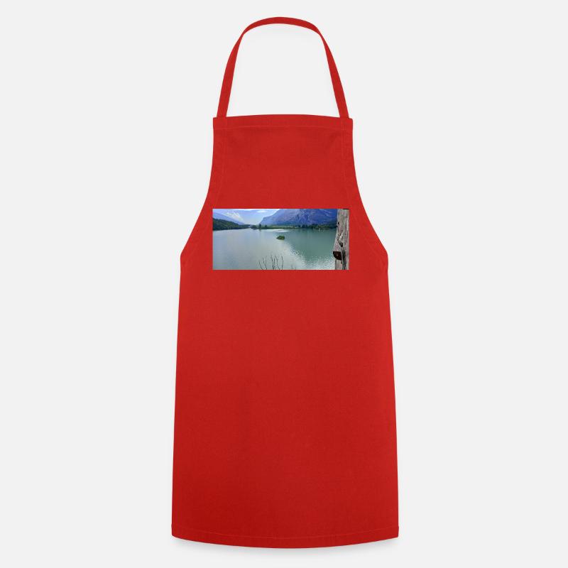 Alpine Lake Sereni Reflections - Cooking Apron - red