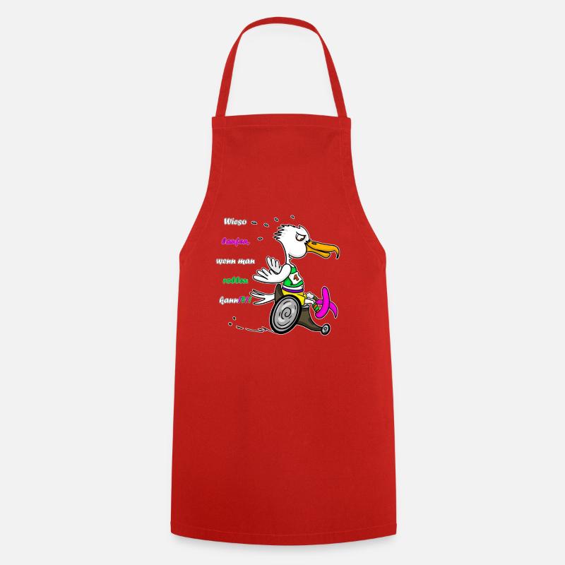 Marathon Möwe – Rennrolli Edition - Kochschürze - Rot