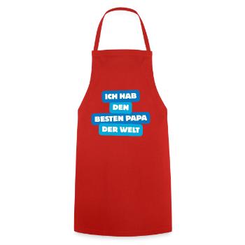 Best Dad in the World – Family Shirt - Cooking Apron - red - Front - AI Model Male 185 dark (185cm)