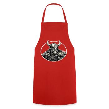 Légende viking viking marin Odin Raven Fighter - Tablier de cuisine - rouge - Devant - AI Model Male 185 dark (185cm)