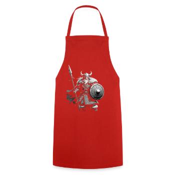 Légende viking viking marin Odin Raven Fighter - Tablier de cuisine - rouge - Devant - AI Model Male 185 dark (185cm)
