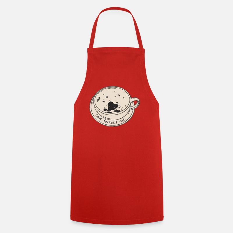 Love Yourself 1st - Cooking Apron - red