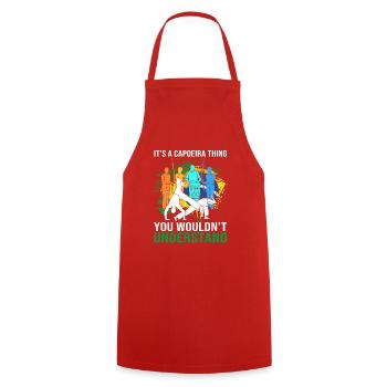 Capoeira - Cooking Apron - red - Front - AI Model Male 185 dark (185cm)