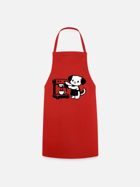 Barista-Hund supersüß - Kochschürze - Rot
