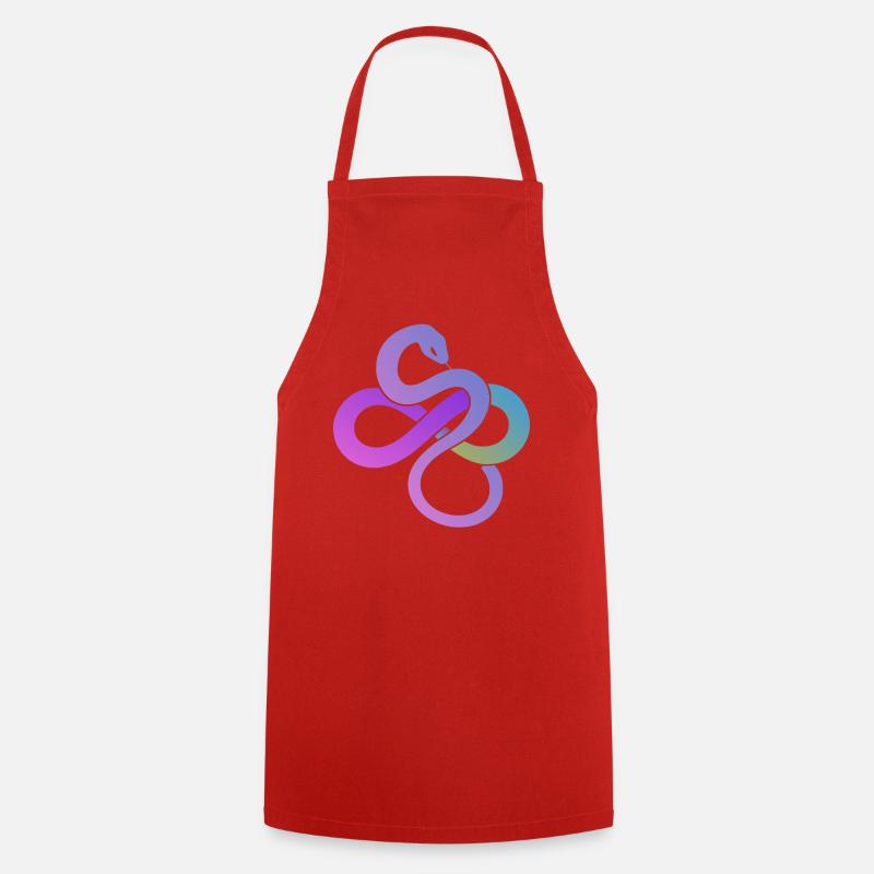 Colorful Infinity Loop - Cooking Apron - red