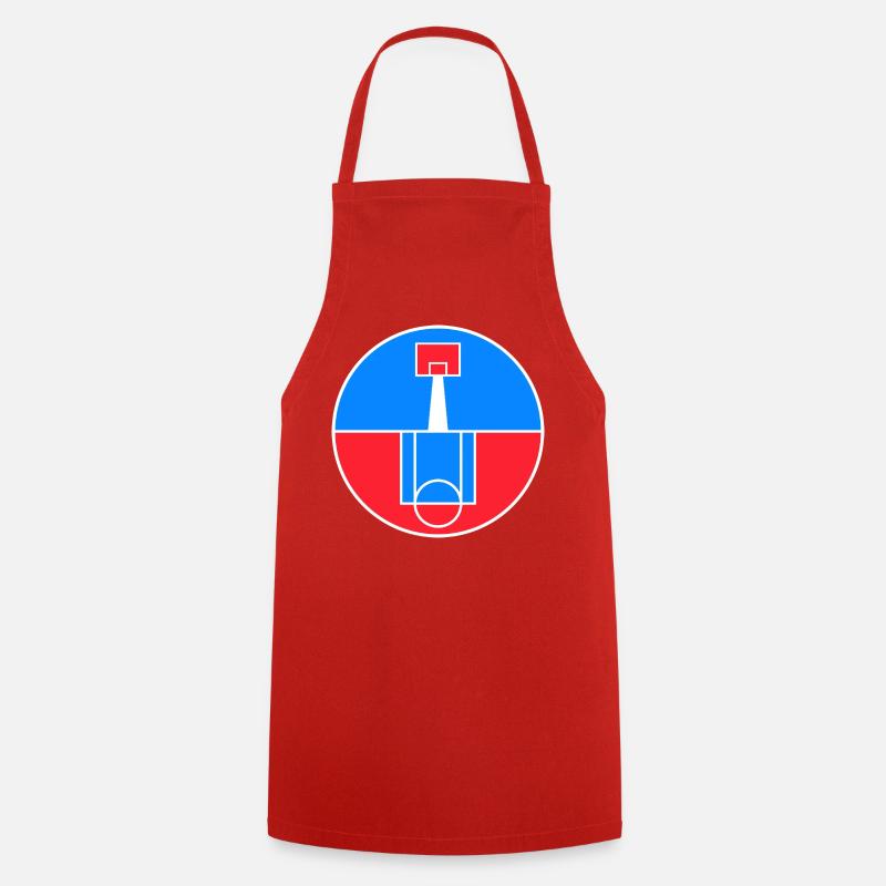 Distintivo circolare del campo da basket - Grembiule da cucina - rosso