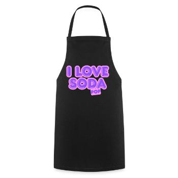 I love soda pop - Cooking Apron - black - Front - AI Model Male 185 dark (185cm)
