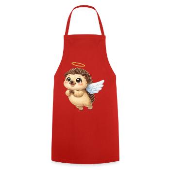 Süßer Igel Cartoon Engel mit Flügeln Freundlich  - Kochschürze - Rot - Vorne - AI Model Male 185 dark (185cm)